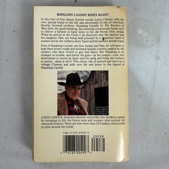 The Rustlers Of West Fork By Louis LAmour Paperback 1992 First Edition - Picture 2 of 3